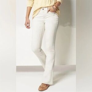 J. Jill Modern Slim Bootcut Jeans NWT size 16 Petite in Cream‎ Natural Denim